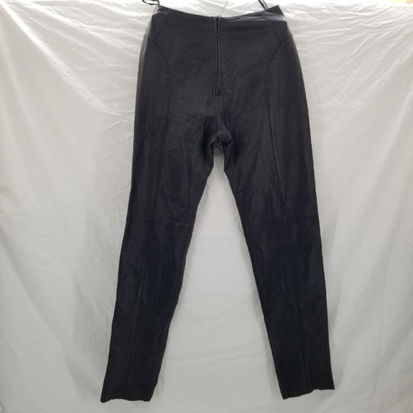 Vintage Verducci Genuine Leather Womans High Waist Pants Size 10 - Picture 11 of 12
